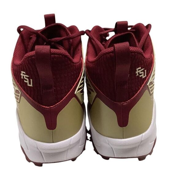 Nike Football Cleats Mens18 Red Gold White FSU Seminoles Force Savage Pro 3 NEW - Picture 5 of 8